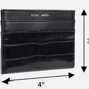 NWT - Card Holder - Pixie Mood - Black Croc